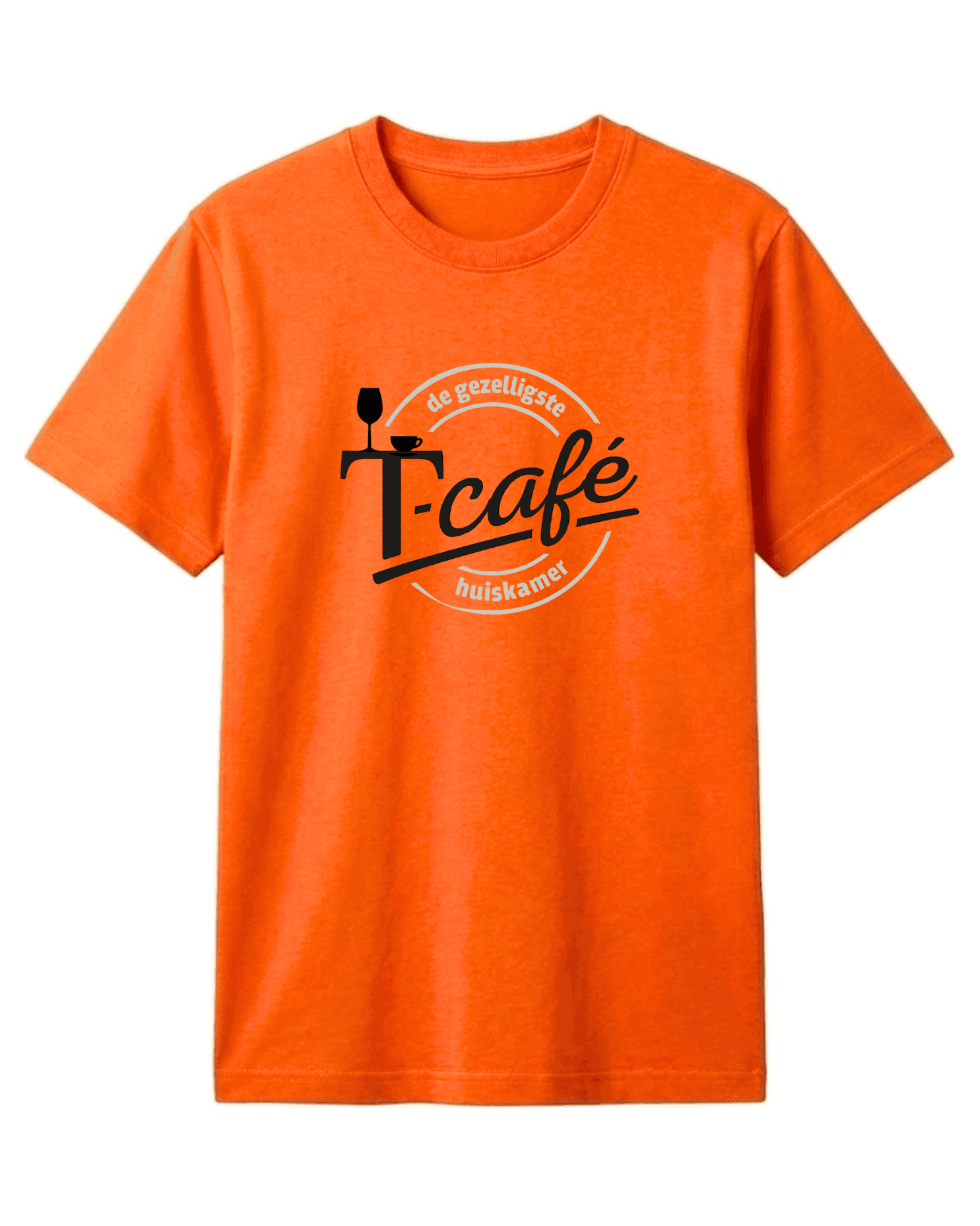 Voorbeeld: T-shirt met logo van T-café