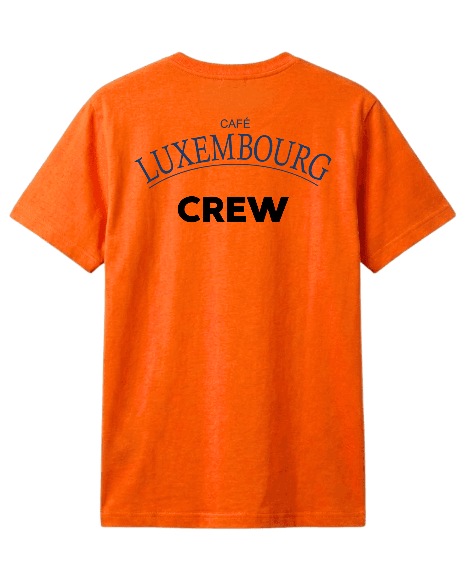 Voorbeeld: T-shirt met logo van Café Luxembourg
